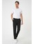 Comfort Fit Beli Lastikli Pileli Siyah Jogger Pantolon P 1182 2