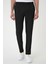 Comfort Fit Beli Lastikli Pileli Siyah Jogger Pantolon P 1182 3