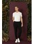 P 1140 Slim Fit Siyah Spor Pantolon 3