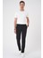 Comfort Beli Lastikli Rayon Karışımlı Siyah Jogger Pantolon P 1194 1