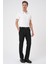 Comfort Fit Beli Lastikli Siyah Jogger Pantolon P 1185 2