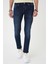 Denim 133 Slim Fit Beş Cepli Likralı Yıkamalı Koyu Mavi Jean Pantolon 1