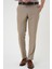 Slim Fit Pilesiz Yün Klasik Koyu Bej Kumaş Pantolon P 1191 3
