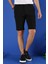 032 Slim Fit Siyah Bermuda 5