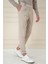 P 1167 Slim Fit Bej Spor Pantolon 3