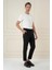 Comfort Fit Beli Tokalı Çift Pileli Siyah Jogger Pantolon P 1172 2