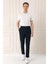 Comfort Fit Belden Kumaş Kemerli Pamuk Lacivert Jogger Pantolon P 1154 1