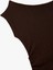 Bürümcük Kumaş Drape Detaylı Asimetrik Kayık Yaka Kolsuz Bluz 3