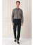 Comfort Fit Yan Cep Beli Lastikli Esnek Pamuk Siyah Jogger Pantolon P 1143 1