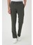 Comfort Fit Beli Lastikli Haki Jogger Pantolon P 1185 3