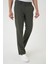 Comfort Fit Beli Lastikli Haki Jogger Pantolon P 1185 4