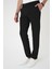 Comfort Fit Beli Lastikli Siyah Jogger Pantolon P 1179 4