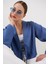 Önü Bağlamalı Keten Kimono 960 - Indigo 4