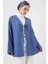 Keten Tesettür Kimono 5968 - Indigo 1