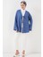 Keten Tesettür Kimono 5968 - Indigo 2