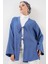 Keten Tesettür Kimono 5968 - Indigo 4