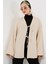 Keten Tesettür Kimono 5968 - Krem 1