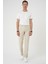 Comfort Beli Lastikli Rayon Karışımlı Krem Jogger Pantolon P 1194 1