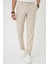 Comfort Beli Lastikli Rayon Karışımlı Krem Jogger Pantolon P 1194 4