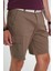 Comfort Fit Beli Kemerli Kargo Cep Pamuk Casuel Toprak Şort Bermuda 039 4