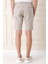 Bermuda 034 Slim Fit Beli Lastikli Gofre Pamuklu Casuel Taş Şort 5