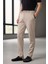 Akira Örme Pike Kumaş Beli Lastikli Fermuarlı Erkek Pantolon - Bej 3