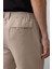 Akira Örme Pike Kumaş Beli Lastikli Fermuarlı Erkek Pantolon - Bej 5
