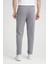 Premium Oxford Örme Regular Fit Duble Paça Erkek Pantolon- Gri 3