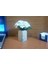 2 Adet Vazo Dahil,vazoda Çiçek,beyaz Yapay Çiçek,vazo Dekoratif Puanlı Poliresin 6X6X15CM 3