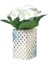 2 Adet Vazo Dahil,vazoda Çiçek,beyaz Yapay Çiçek,vazo Dekoratif Puanlı Poliresin 6X6X15CM 5