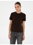Kadın Kahverengi Regular Fit Basic Tişört 50310543-VR029 1