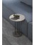 Terra Gordion Yuvarlak Suntalam Metal Ayaklı Modern Zigon Sehpa Seti 34 cm ve 22 cm 3
