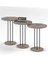 Terra Gordion Yuvarlak Suntalam Metal Ayaklı Modern Zigon Sehpa Seti 34 cm ve 22 cm 4