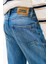 Erkek Çocuk Skater Kesim Eskitme Görünümlü Jean Pantolon - Mavi 4