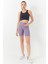 Antrasit Basic Sıfır Kol Dar Kalıp U Yaka Kadın Crop Top Atlet - 97162 2