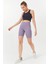 Antrasit Basic Sıfır Kol Dar Kalıp U Yaka Kadın Crop Top Atlet - 97162 4