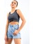 Lacivert Melanj Basic Sıfır Kol Dar Kalıp U Yaka Kadın Crop Top Atlet - 97162 4