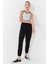 Taş Basic Sıfır Kol Dar Kalıp U Yaka Kadın Crop Top Atlet - 97162 4