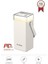 TRM-1041 Beyaz 40000 Mah Type-C + Lightning + USB Taşınabilir 22,5 W Hızlı Şarj Dijital Göstergeli Rgb LED Işıklı Powerbank 1
