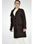 Sim Detaylı Triko Uzun Ceket 3