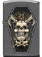Horned Skull And Inverted Pentagram In Coffin - Classic Gray Dizayn Çakmak 1