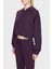 Pamuklu Crop Fit Kapüşonlu Sweat Bayan Sweat LB24FWESSFUHD 1