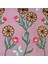 Pembe Renk Çiçek Desenli Nakışlı Yastık Kılıfı 40X40 | Kırlent Kılıfı Fermuarlı 4lü 6