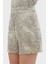 Yumuşak Dokulu Suni Ipekli Yüksek Bel Relaxed Fit Short Bayan Short LB23SSHOEFUSO 2