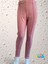 Süet Şardonsuz Pembe Likralı Kız Çocuk Nervür Dikişli Pantolon Tayt 3