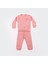 Kız Çocuk Pamuk Fitilli Alt Üst Takım - Somon 1