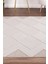 Krem Modern Saçaklı Dokuma Halı Oturma Odası Salon Halısı 5