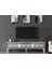 Karyact 180CM Tv Sehpası Beyaz-Gümüş 1