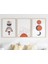 Ahşap Çerçeveli 3 Lü Soyut Tablo Home Ev Salon Oturma Odası Yatak Odası Balkon Dekor QMRC45 2
