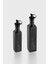 Urla Natural Oil Yazılı 250 ml ve 500 ml 2'li Cam Yağlık Seti 152072 Mat Siyah 2